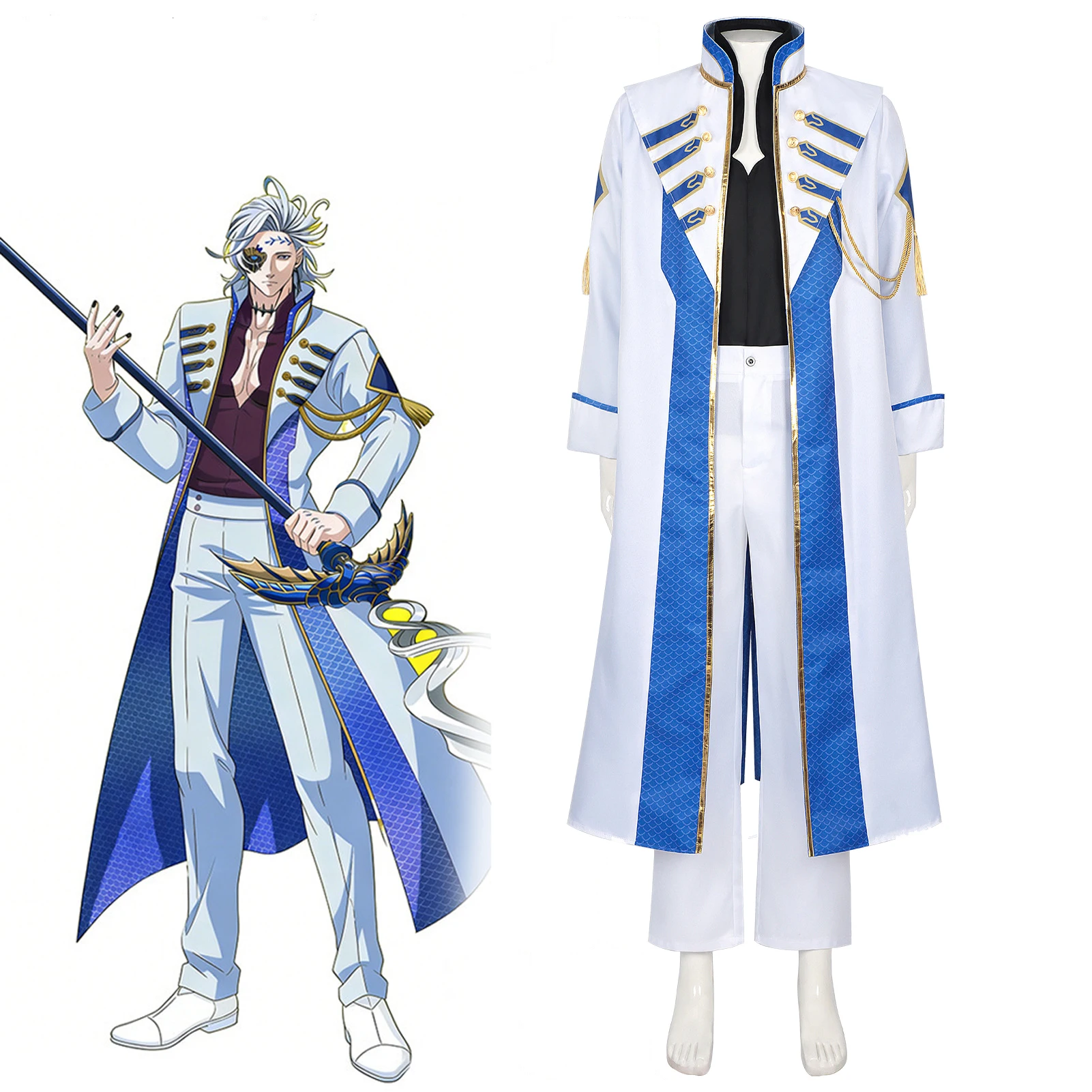 

Hades Cosplay Costumes Anime Record of Ragnarok Role Paly Uniform Halloween Carnival Party Outfit For Men