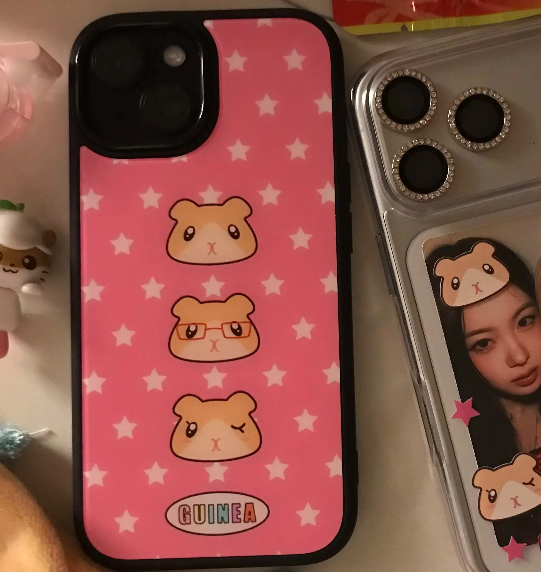 Cartoon Pink Star Guinea Pig Kawaii Phone Case For iPhone 18 17 16 15 14 13 12 11 Pro MAX XR XS 7 8 Plus 17air Y2K Matte Cover