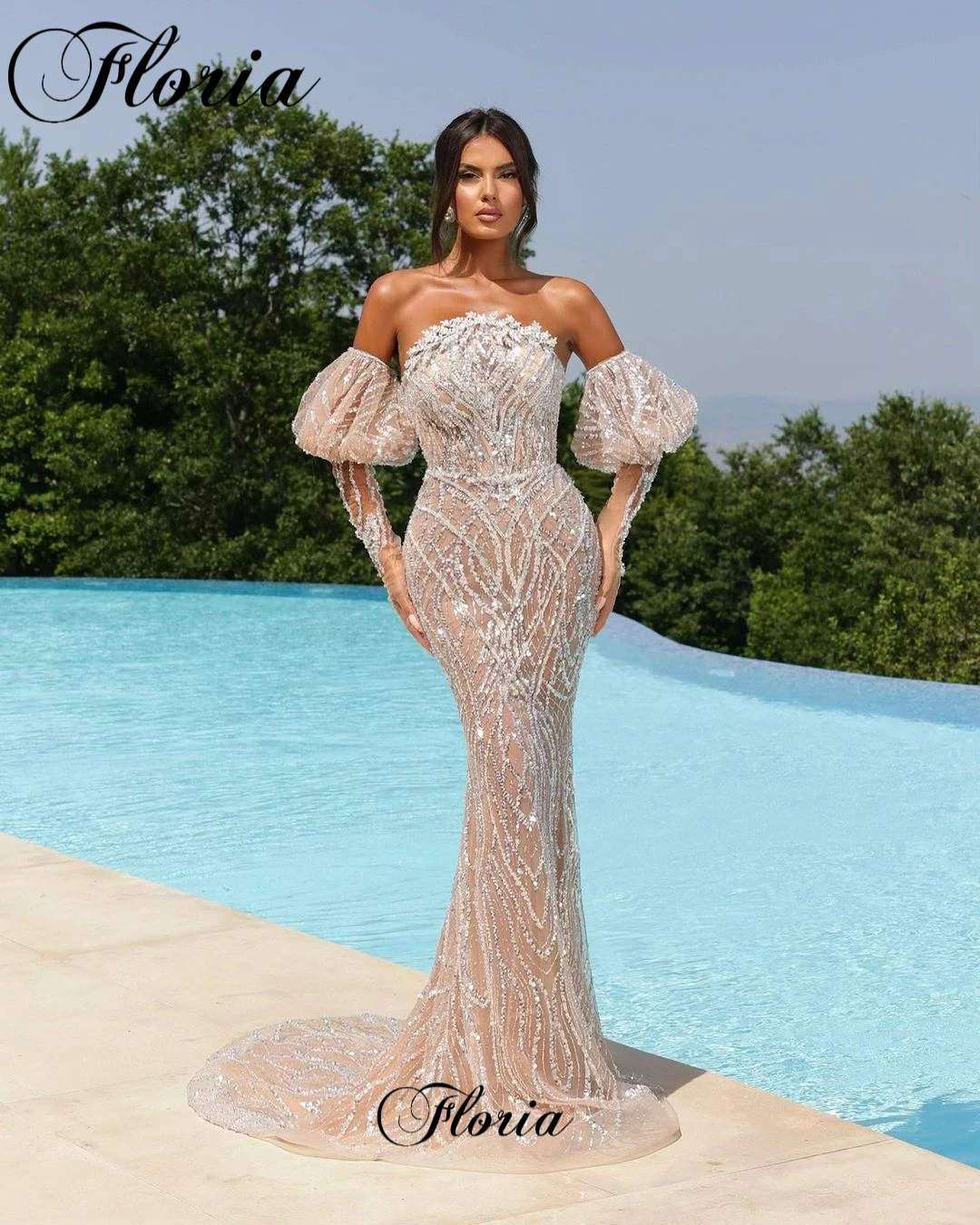 Simple Mermaid Prom Dresses Strapless Sexy Cocktail Dresses Wedding Party Dresses For Women Vestidos De Noche Engagement Gowns