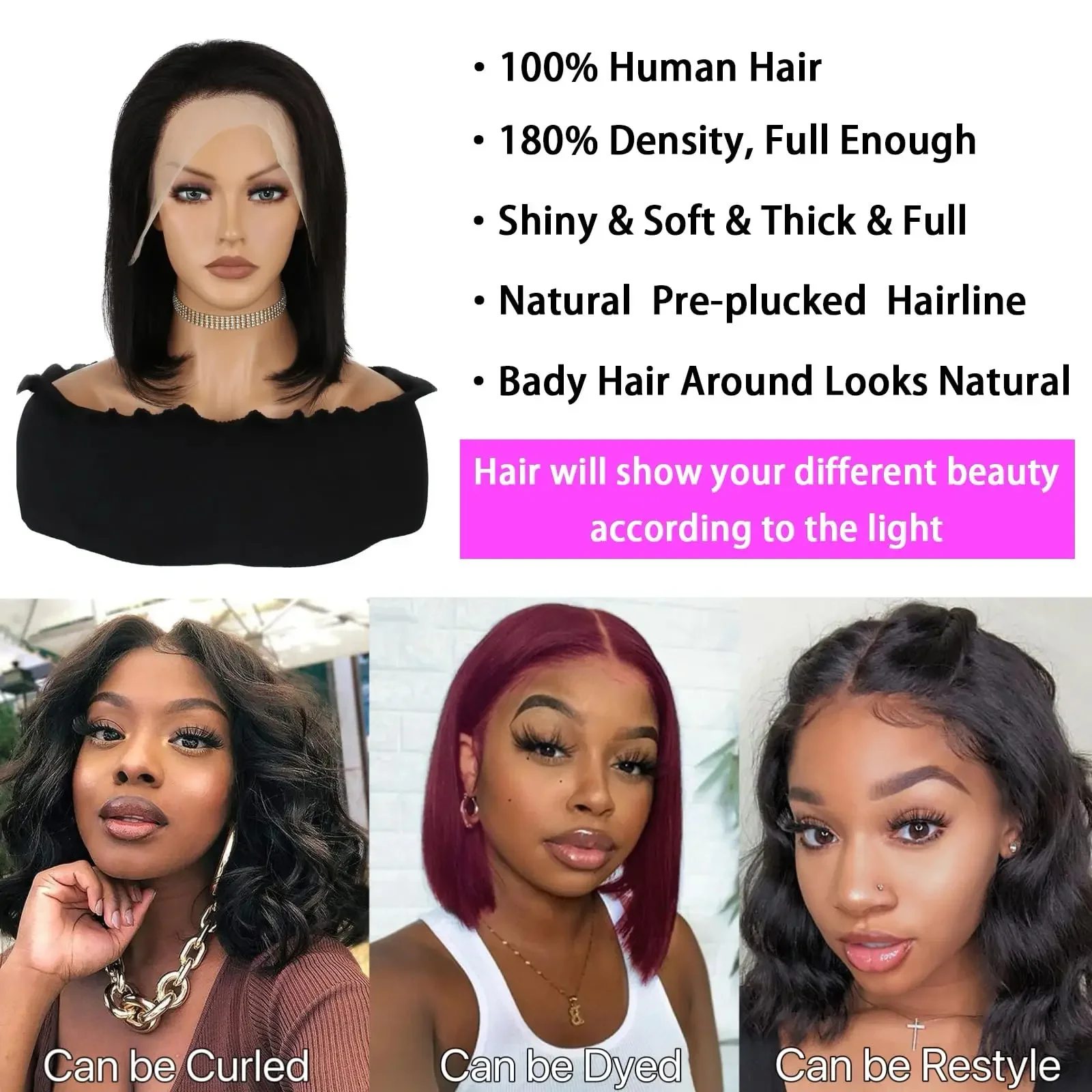 13x4 13x6 HD Lace Front Brazilian Human Hair Straight Wigs for Women Choice 100% Human Hair Bob Wigs Glueless Wigs Cheap on Sale