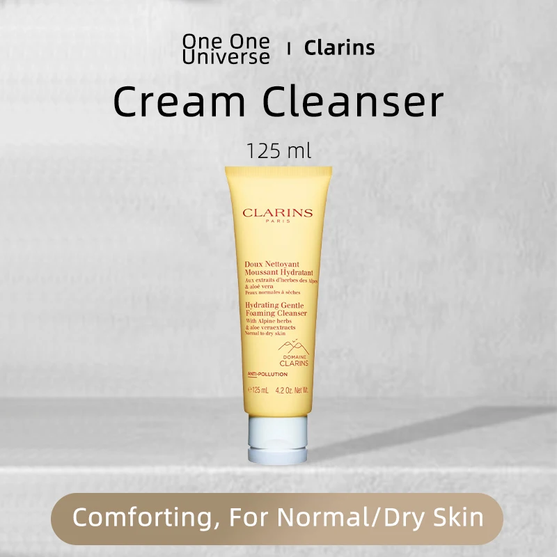 

Clarins Hydrating Gentle Foaming Face Cleanser 125ml, Cleanses, Soothes, and Softens, Hydration, Soap-Free, for Normal/Dry Skin