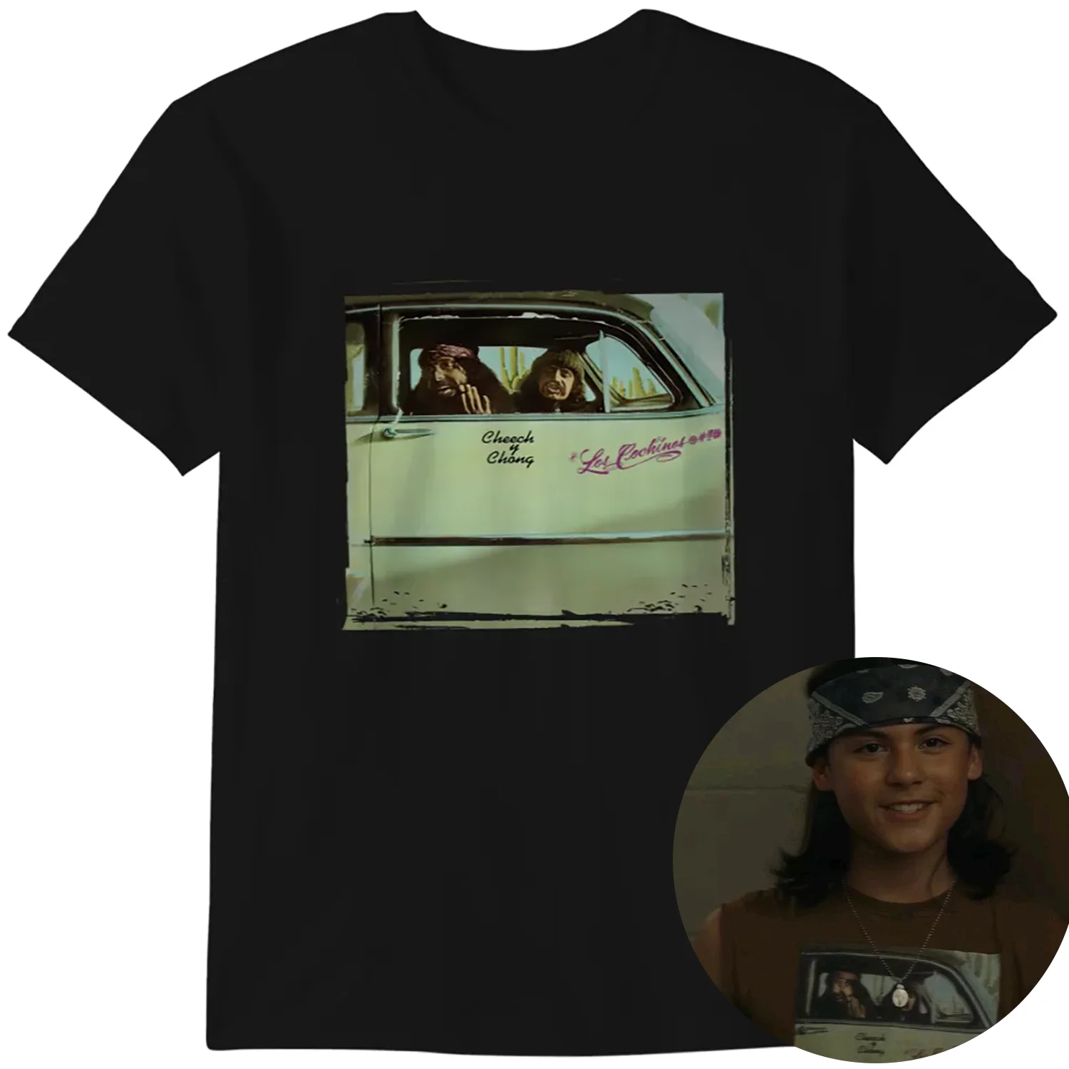 Cheech and Chong القطن الجرافيك التي شيرت للرجال أزياء خمر تي شيرتات قصيرة الاكمام الرجال النساء عارضة القطن المتضخم تي شيرت