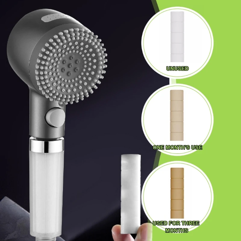 360 Degree Swivels Handheld Showerhead with Filter & Pressure Increase ABS Handheld Shower Simple Installation