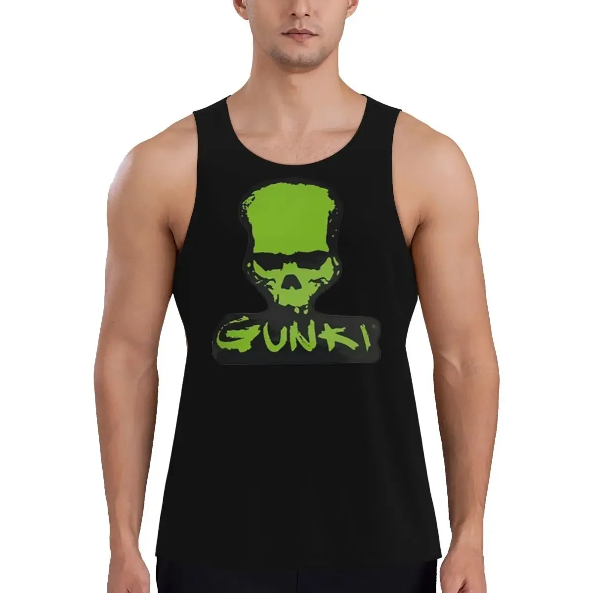 Quick Dry Gunki Logo Angling Skull Fishing Gunki (1) 1 Gym Tank Muscle Sleeveless Shirt Bodybuilding Breathable Vest