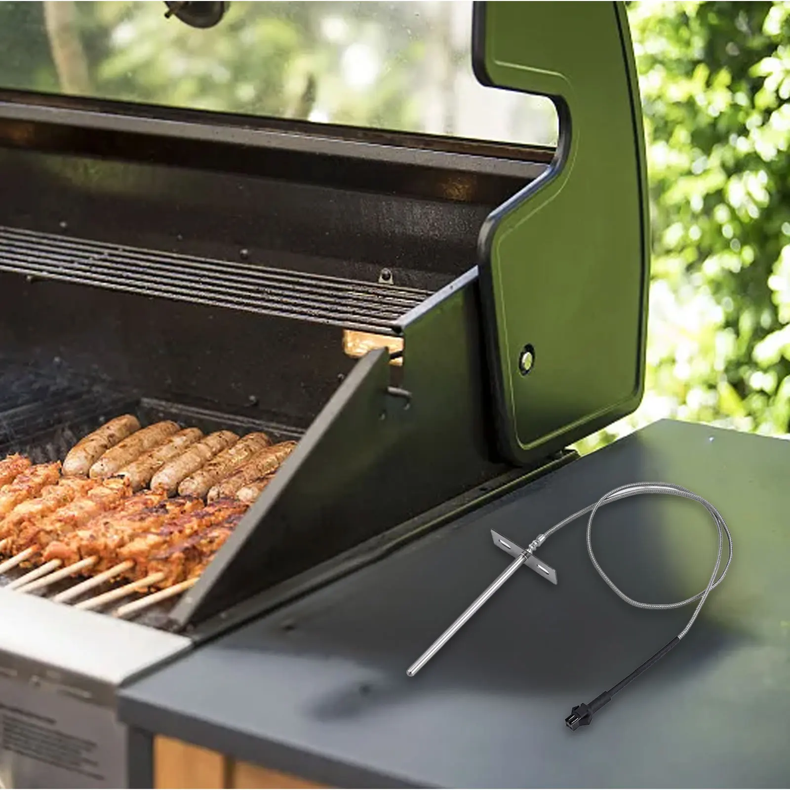 For RTD Temperature Sensor Probe Compatible with For PitBoss Grills Internal Mesh Design for Optimal Performance