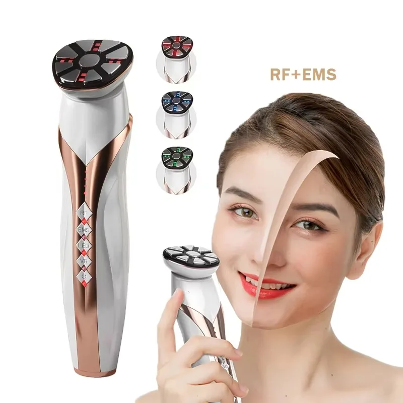 RF‑EMS Facial Beauty Device Anti‑Aging Skin Tightening Wrinkle Removal Rechargeable Home Face Lifting Skin Care Massager