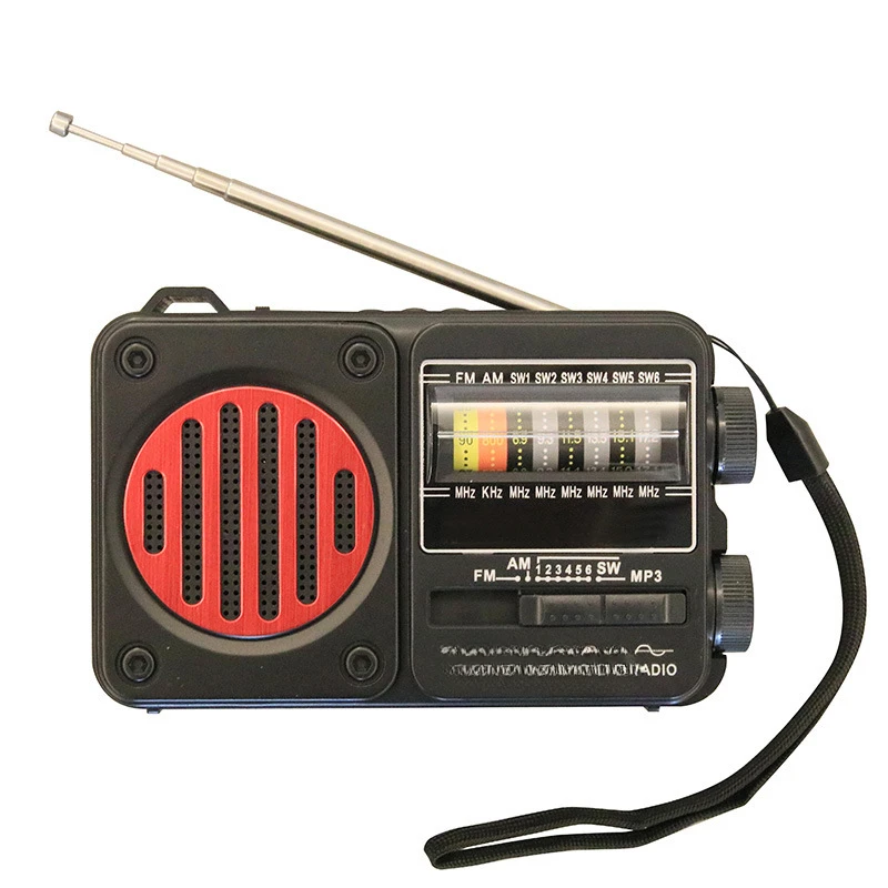 

Solar radio audio, multi-band antenna FM card U disk lighting portable