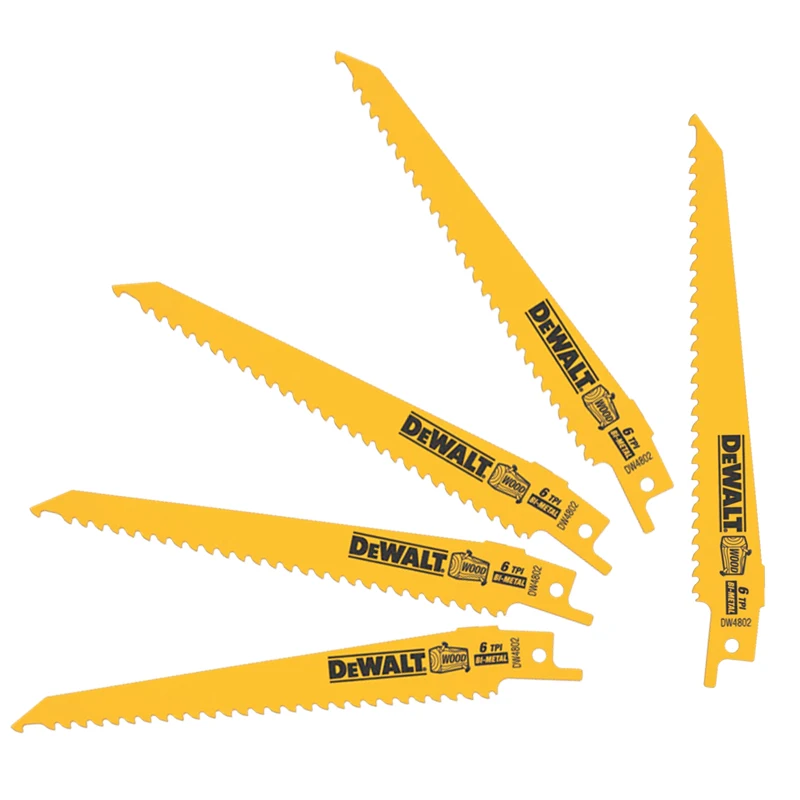 DEWALT Reciprocating Saw Blades Wood Cutting Bimetallic Reciprocating Saw Blade Power Tool Accessories