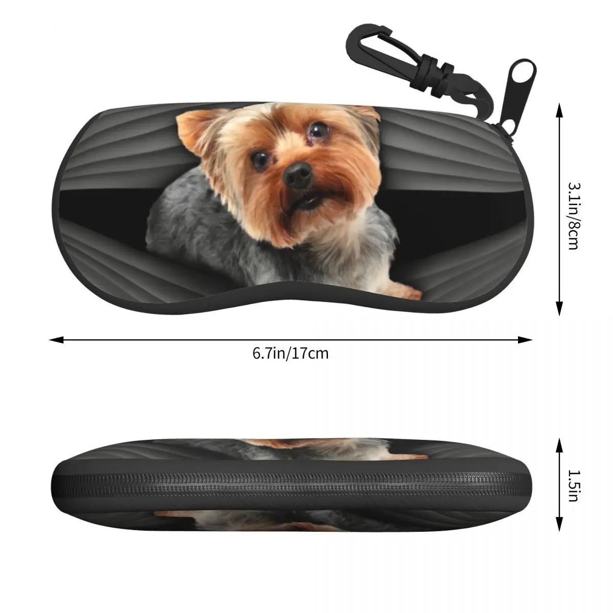 Custom Yorkshire Terrier Glasses Case Fashion Yorkie Dog Puppy Shell Eyeglasses Case Sunglasses Box