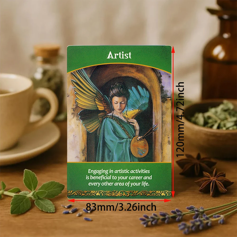 12 x 8 cm Life Purpose Oracle Cards – 44 Cards with Guidebook (English Version)