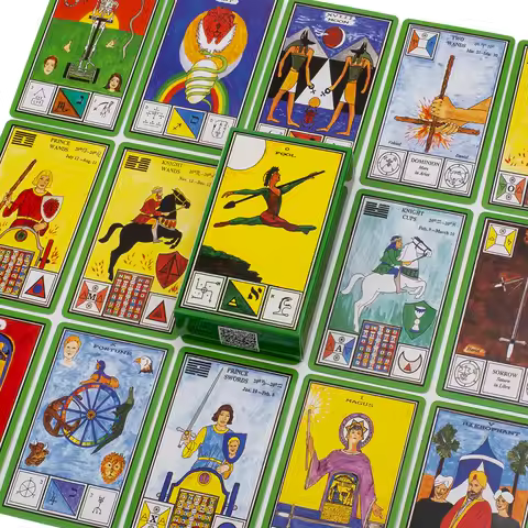 Tarot of Ceremonial Magick Deck 80Pcs Tarot Deck Divination Fate Tarot Oracle Cards Party 10.6*6.3cm Entertainment Board Game