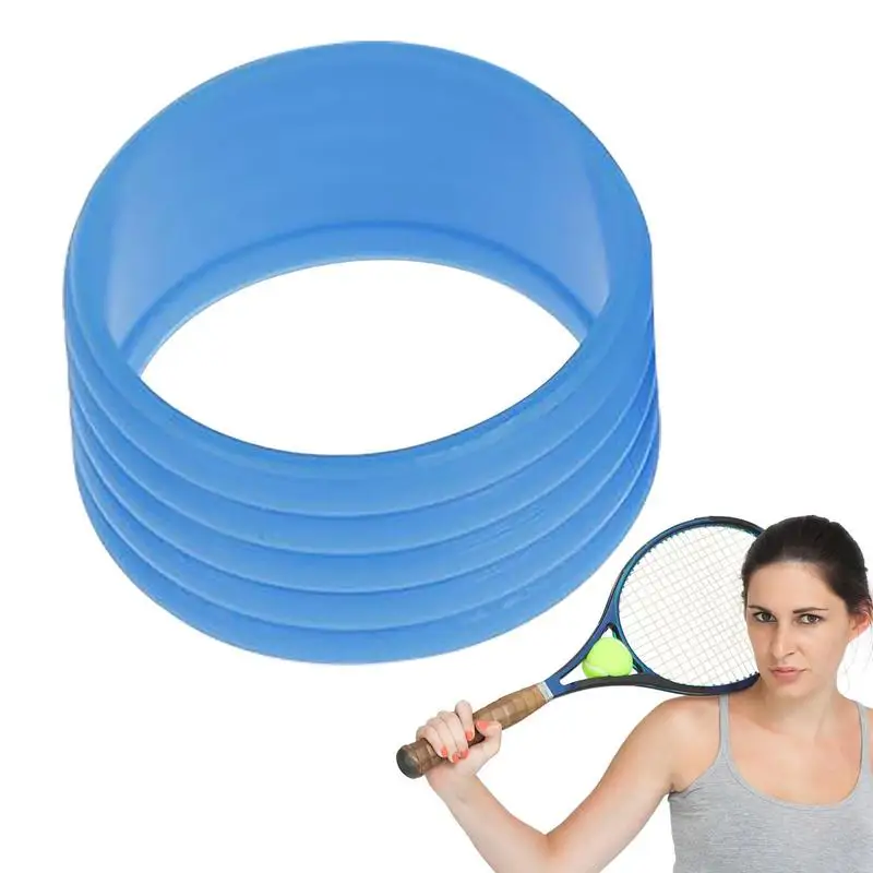 Raquete de tênis Grip Band Ring Punho de borracha elástico, Capa absorvente antiderrapante, Apertos de raquete de badminton