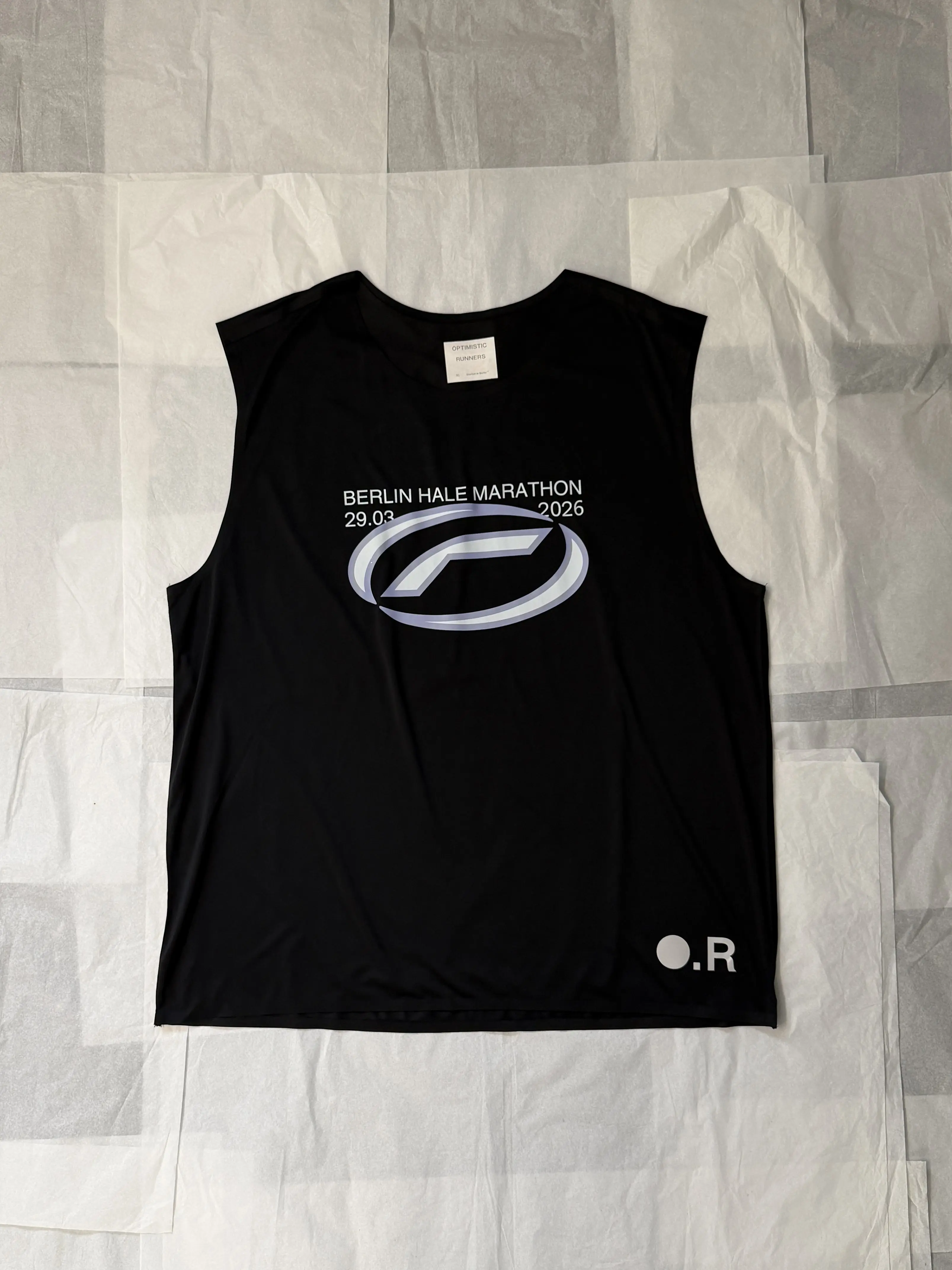Optimistic Runners BHM'26 Berlin Race Singlet Lightweight Quick Dry Breathable Tank Top For Trail Running Marathon Fitness