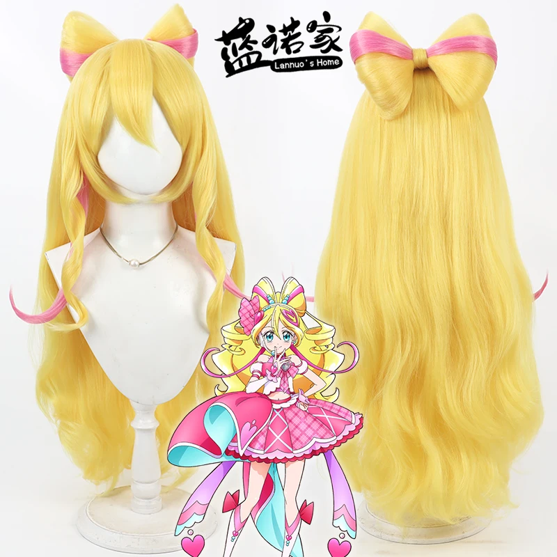 Anime You and Idol Precure Sakura Uta Cosplay Wig 2026 Halloween Party Prop Synthetic Hair Heat Resistant Fiber + Wig Cap