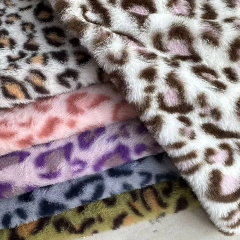 Weiche Glatte Leopard Textur Stoff 160x50 см Моделирование Kaninchen Plüsch Stoff Полиэстер Hohe D II DIY Leopard Textur Stoff