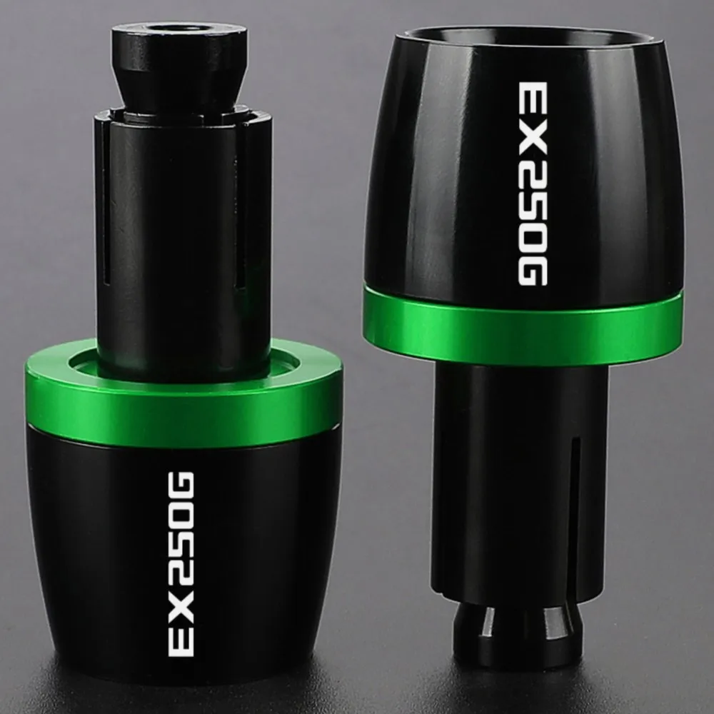 

For KAWASAKI EX250G 1989 1990-2007 Universal Handlebar Grips Bar Ends 2006 2005 Cap Counterweight Plug Slide 2004 2003 2002 1988