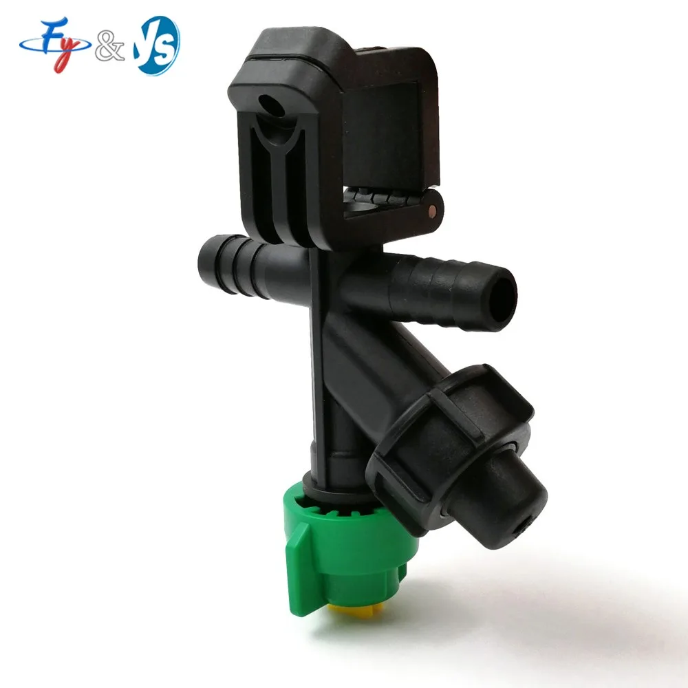 Premium 25mm Square Boom Clamp Single Nozzle Holder with Hose Barb Agricultural Boom Sprayer Fitting Accessories