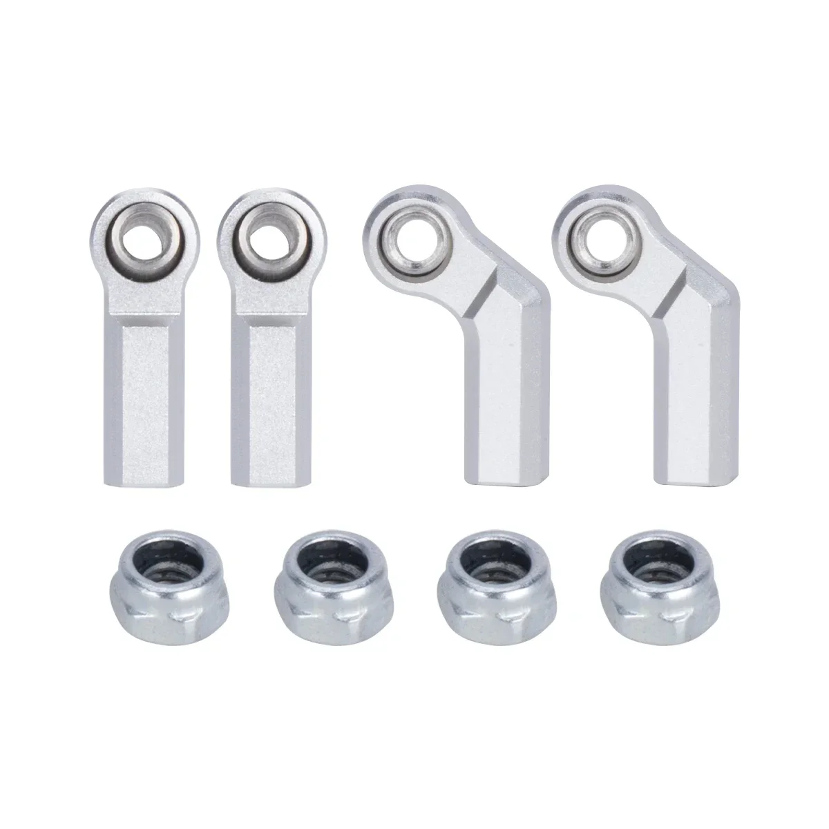 4Pcs M4 Metal Ball Head Holder Bend Straight Rod End for 1/10 RC Crawler Car Axial SCX10 TRX4 Capra VS4-10 Wraith