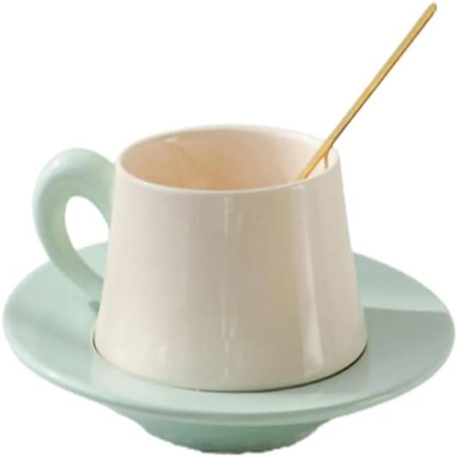 

Exquisite and stunning ceramic tea cup and coffee mug set with saucer - perfect birthday gifts for her - ideal for breakfast, co