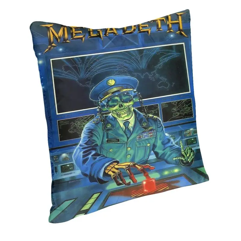 Megadeths Heavy Metal Band Cushion Cover Two Side Printing Throw Pillow Case for Sofa Fashion Pillowcase Home Decoration