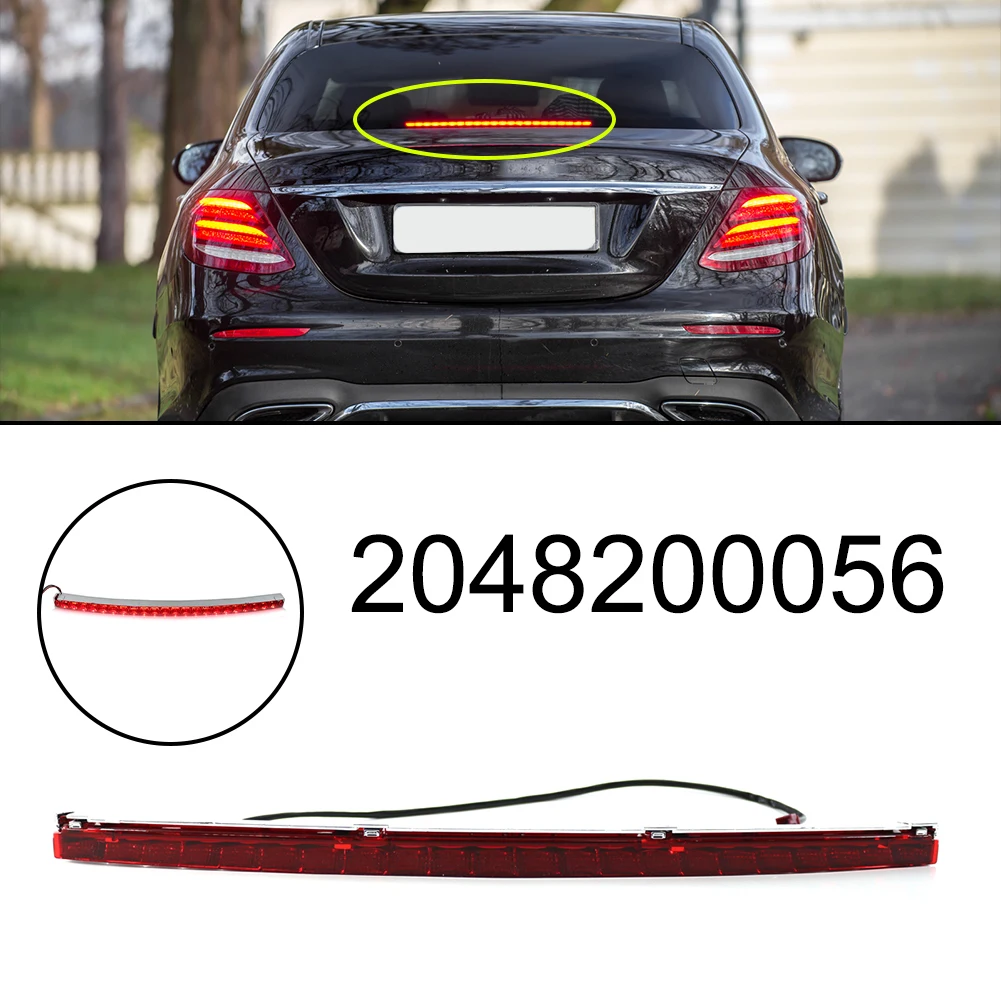 For Rear Collision Avoidance Red High Mount Stop Lamp Easy Installation Brake Light Signal Lamp CHMSL Replacement