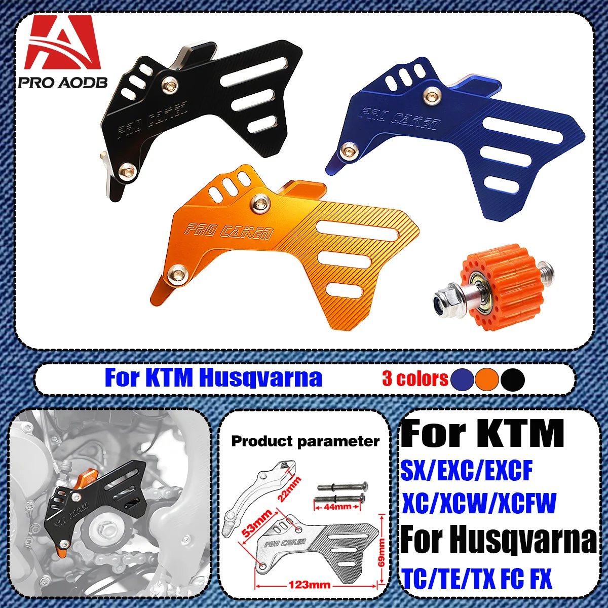 

For KTM SX EXC EXCF XC XCW XCFW For Husqvarna TC TE TX 250 300 2017-2023 TE250i TE300i CNC Front Sprocket Chain Guard Cover