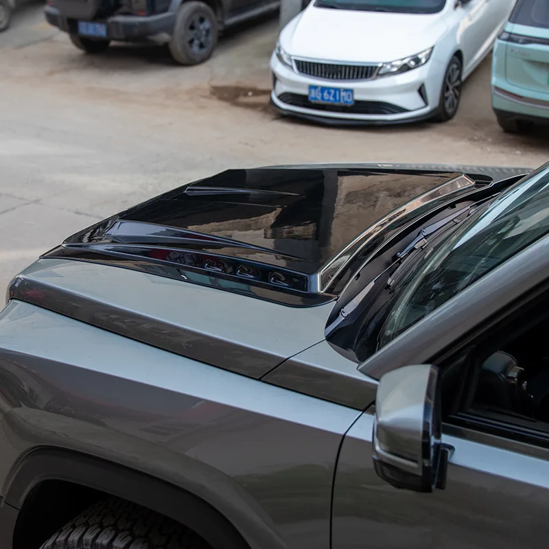 هافال رابتور غطاء المحرك المخصص تعديل جزء ملصق مزخرفة الحجر الرملي وهمية مدخل هواء مظهر تعديل خاص #2