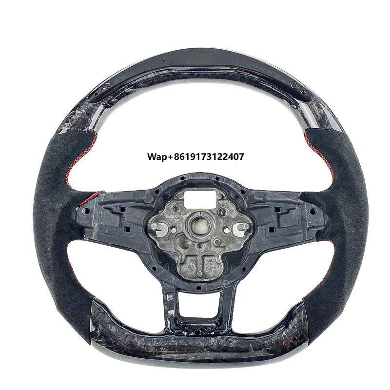 

Led Carbon Fiber Leather Car Steering Wheel Kit Fit for VW Golf 4 5 6 7 8 GTI R Line MK5 MK6 MK7 MK8 2015 2016 2017