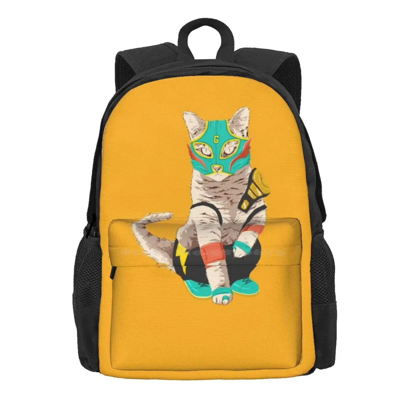 El Gato Asesino Hot Sale Schoolbag Backpack Fashion Bags Cats Wrestler Wrestling Luchador Lucha Libre