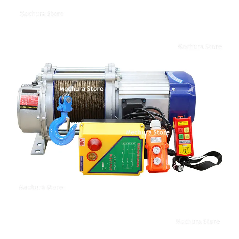 1T 2T 3T Wireless Remote Control Hoist Lifting Cranes - Electric Wire Rope Winch & Lifting Crane Cable Pulling 220V/380V JT40