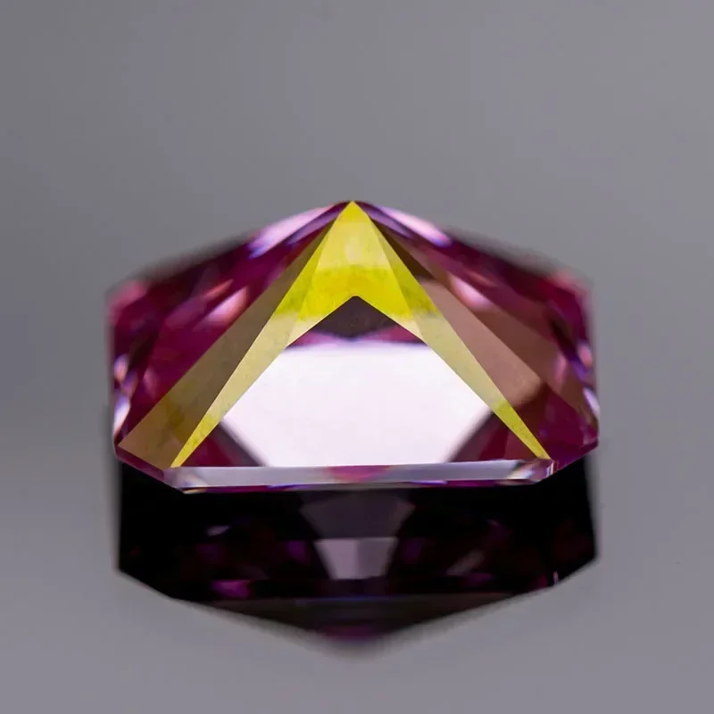 

NEW Moissanite Stone Radiant Cut Sakura Pink Color Charms Gemstone DIY Advanced Jewelry Rings Earrings Making with Certificate