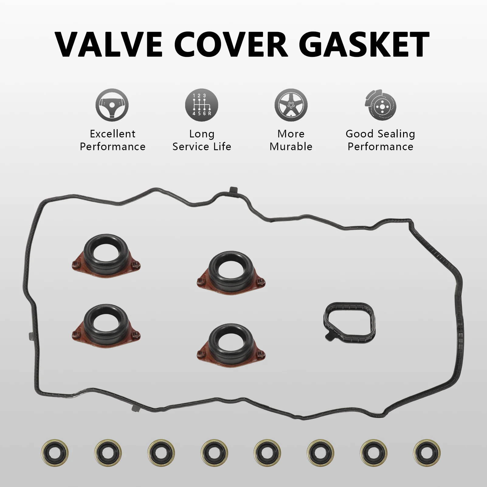 

VS50953R Engine Valve Cover Gasket Set fits 2016-2020 Acura ILX,2015-2020 Acura TLX, 2013-2017 Accord,2015-2019 CR-V
