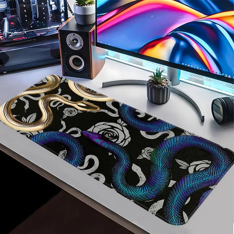 Mouse Pad Computer Laptop Pad office Pad Game Console Pad Keyboard Mouse Pad Desk accessories Waterproof Luxury Snake Graphic