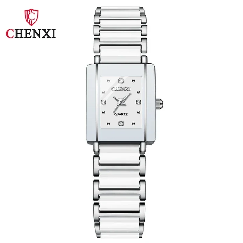 CHENXI 104A relojes de cuarzo de cerámica simulada para hombres y mujeres pareja de lujo famoso reloj de pulsera masculino regalo para amantes reloj Masculino