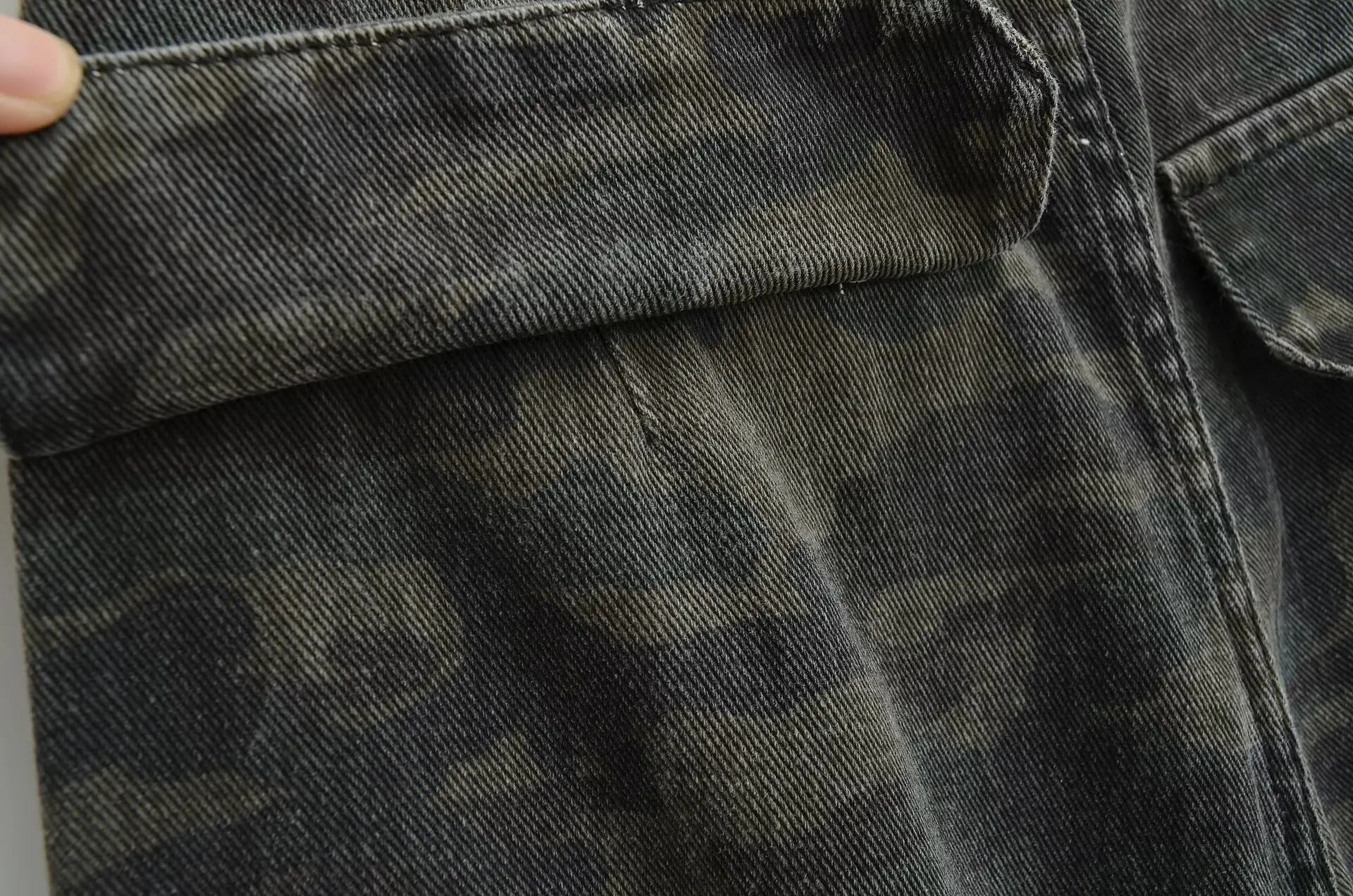 Wide-leg jeans, American high street spring and autumn design, hip-hop internet celebrity, retro camouflage pants, overalls