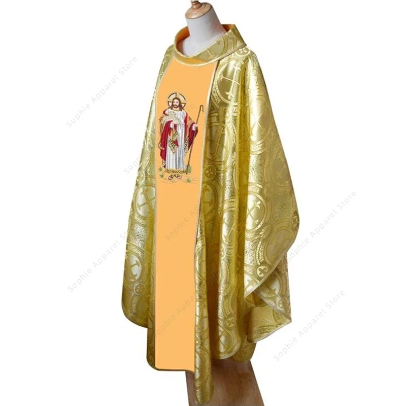 الستائر القابلة للتشابلي يسوع القوطية الكاثوليكية الأنجليكية الكنائس اللوثرية رجال الدين رداء الأقراص الدينية زي الكاهن الليتورجي