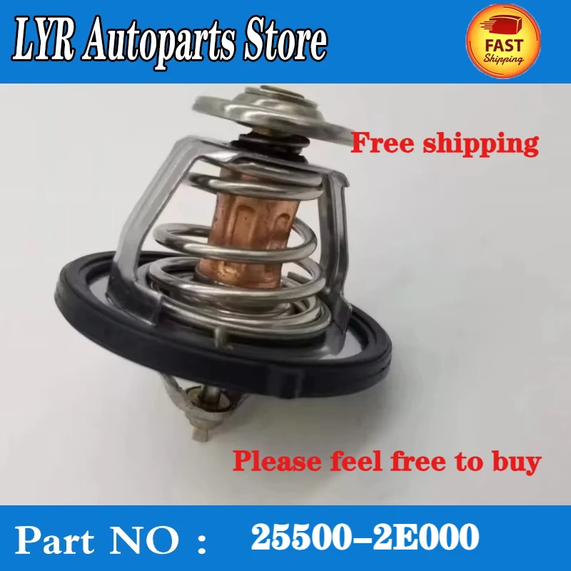 

High quality Engine Coolant Thermostat 25500-2E000 255002E000 Fits for Hyundai Kia 1.8L 2.0L 2011-2020 car accessories