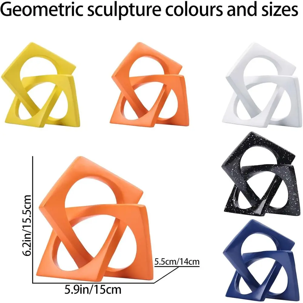 Geometric Cube Blue Knot Decorations, Geometric Scutures, Home Decorations, Dining Tables, Bookcases, Entryway Tabletop Centres