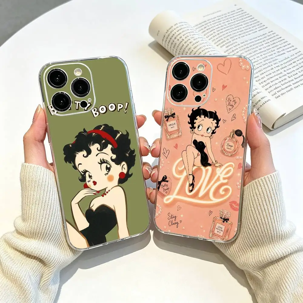 

A-B-betty Boop-S Phone Case For iPhone17,16,15,14,13,12,11 ,Pro Max,16/15/14 Plus Transparent Cover