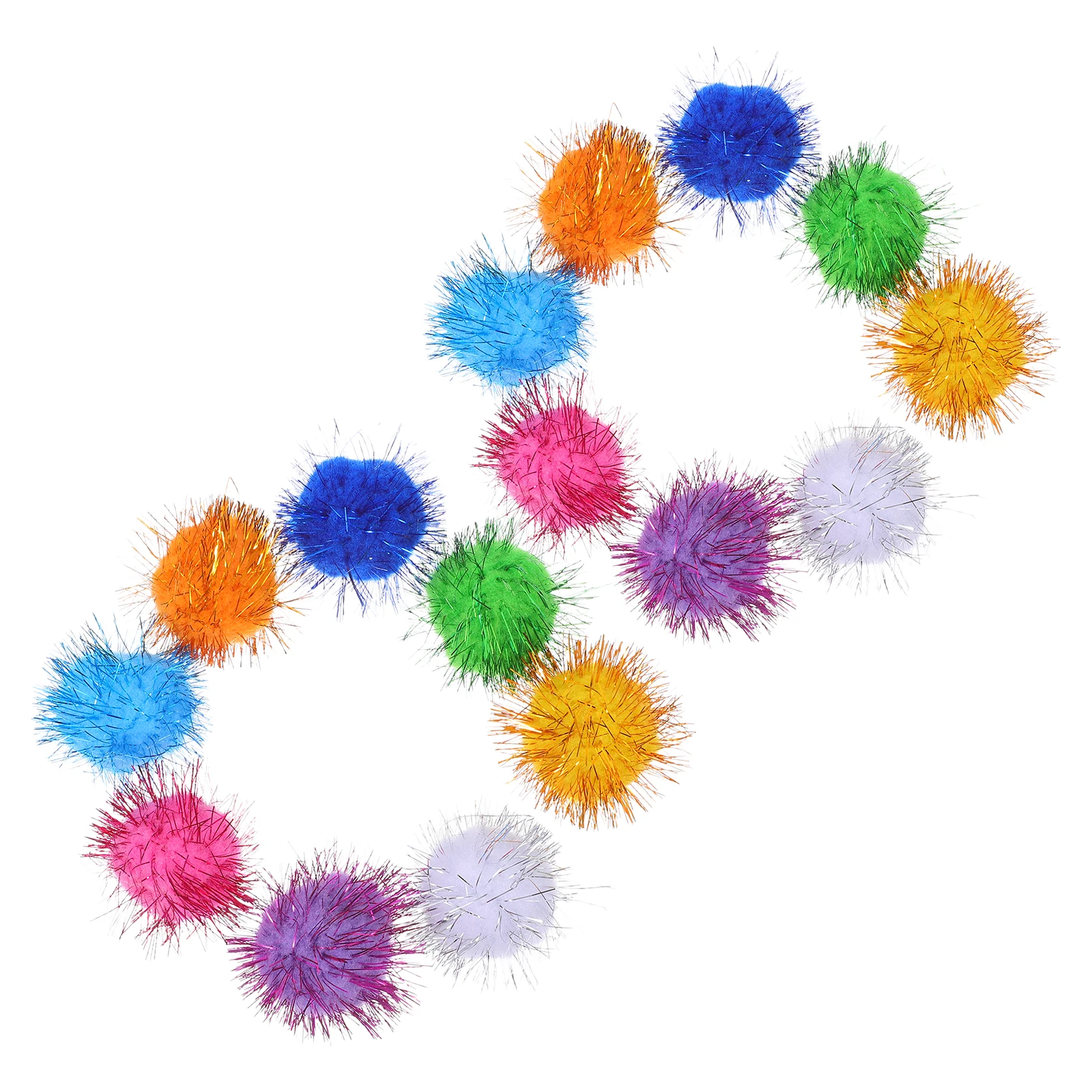 

60 PCS Colorful Cat Toy Enrichment Balls Toys Interactive Entertainment Bouncy Sports
