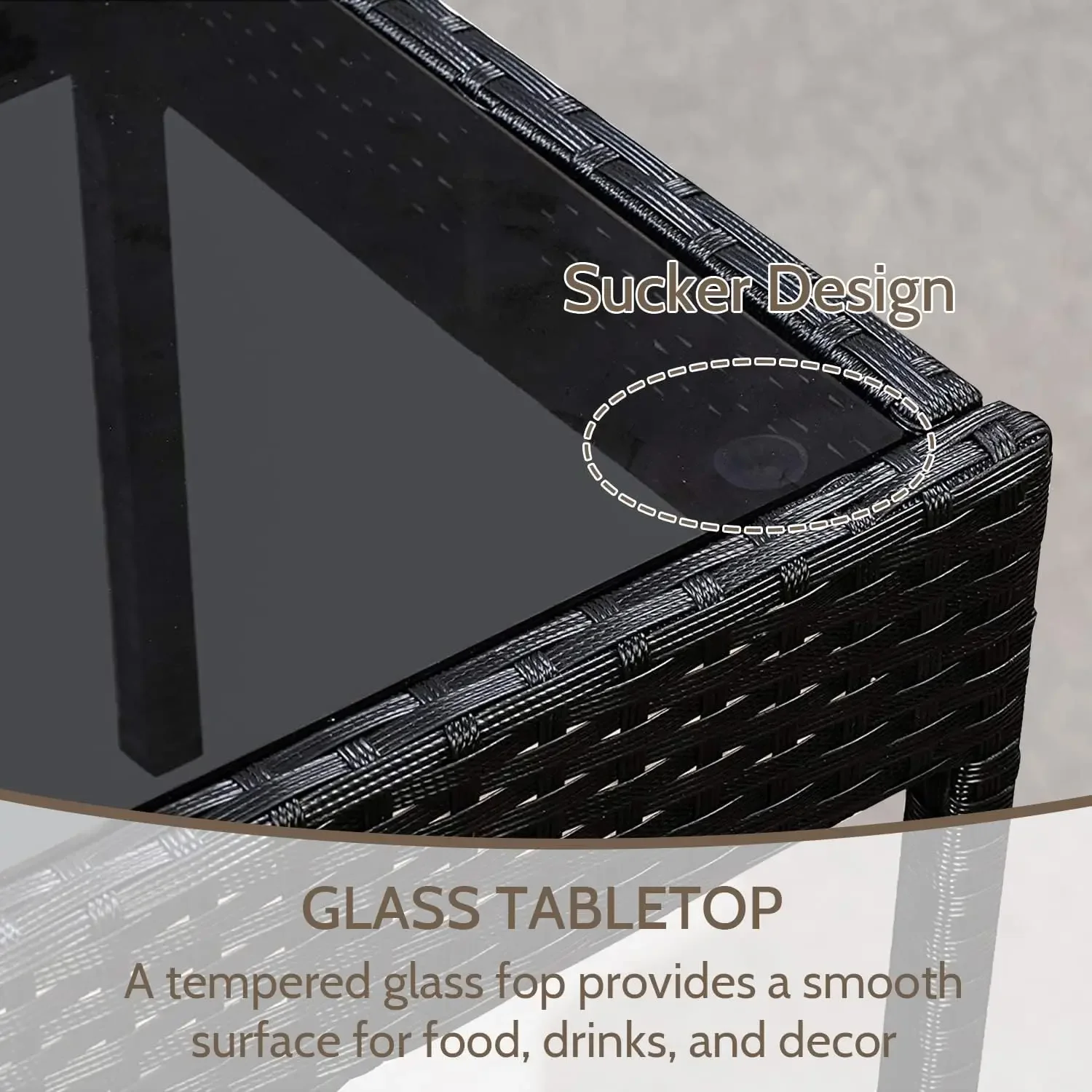 4-teilige Outdoor-Rattanstuhl aus Korbgeflecht, Sofa, Garten, Gespräch, Bistro-Sets für Hof, Pool oder Hinterhof