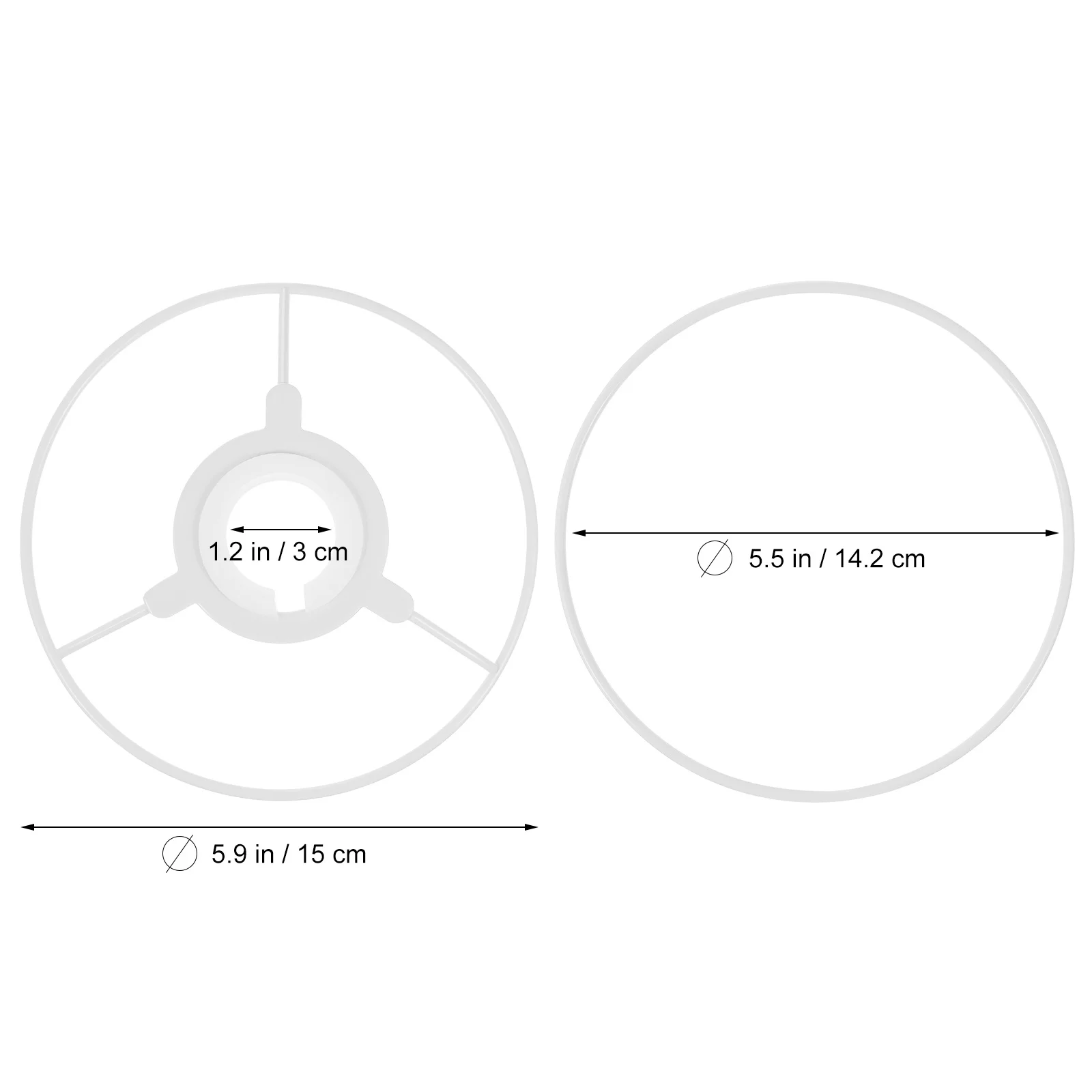 

Lampshade Frame Metal Diy Round Lamp Shade Ring Vintage Modern Light Cage Guard For Led Bulb Tube Holder