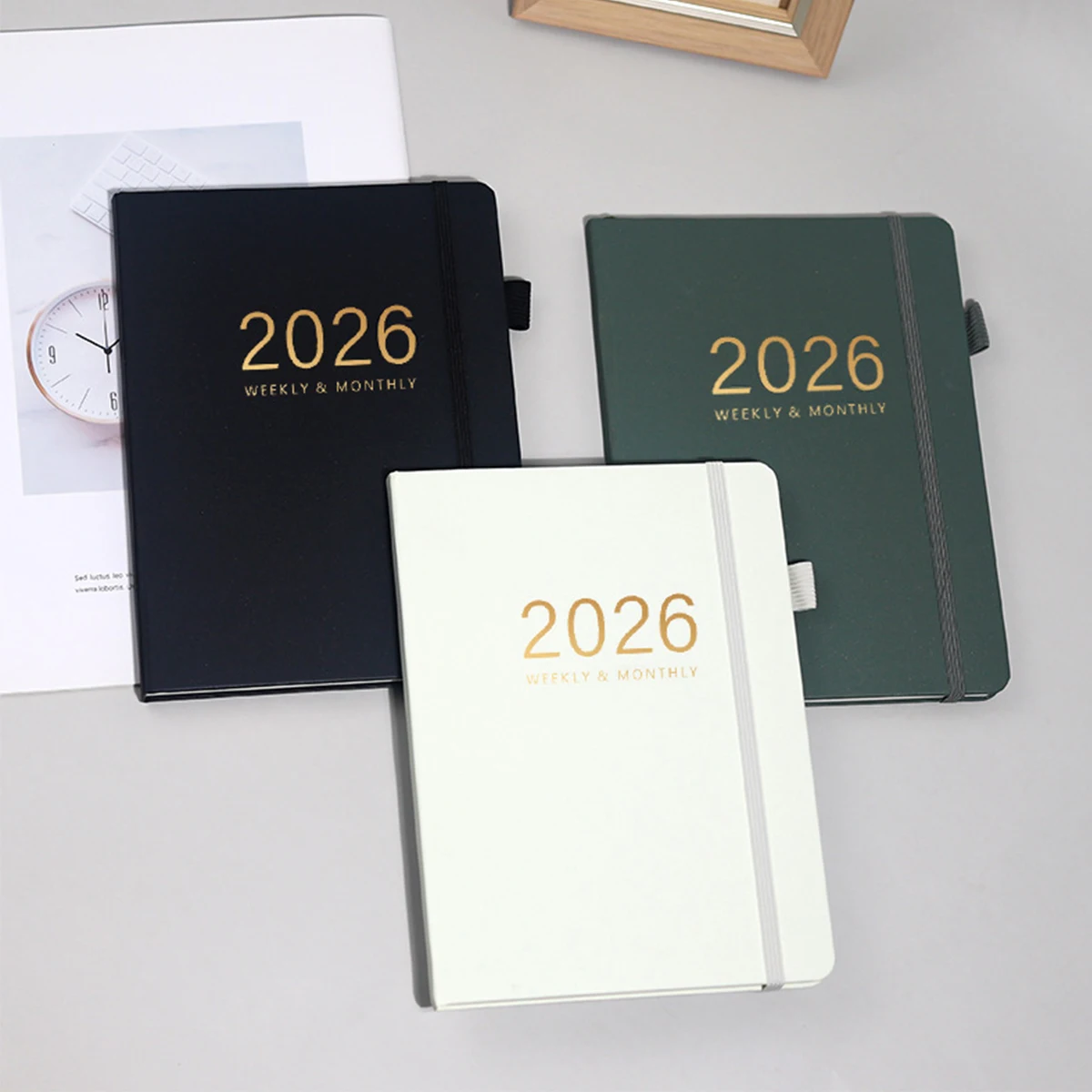 2026 Von Januar bis Dezember werden Notizbücher für Studenten zum Loseblatt-Schreiben von Tagebüchern im Büro- und Business-Memos verwendet