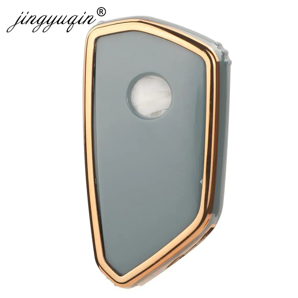 jingyuqin TPU Car Key Case Cover for VW Volkswagen Golf 8 MK8 ID3 ID4 Cupra Skoda Octavia A8 SEAT Leon MK4 Formentor Tarraco view 5