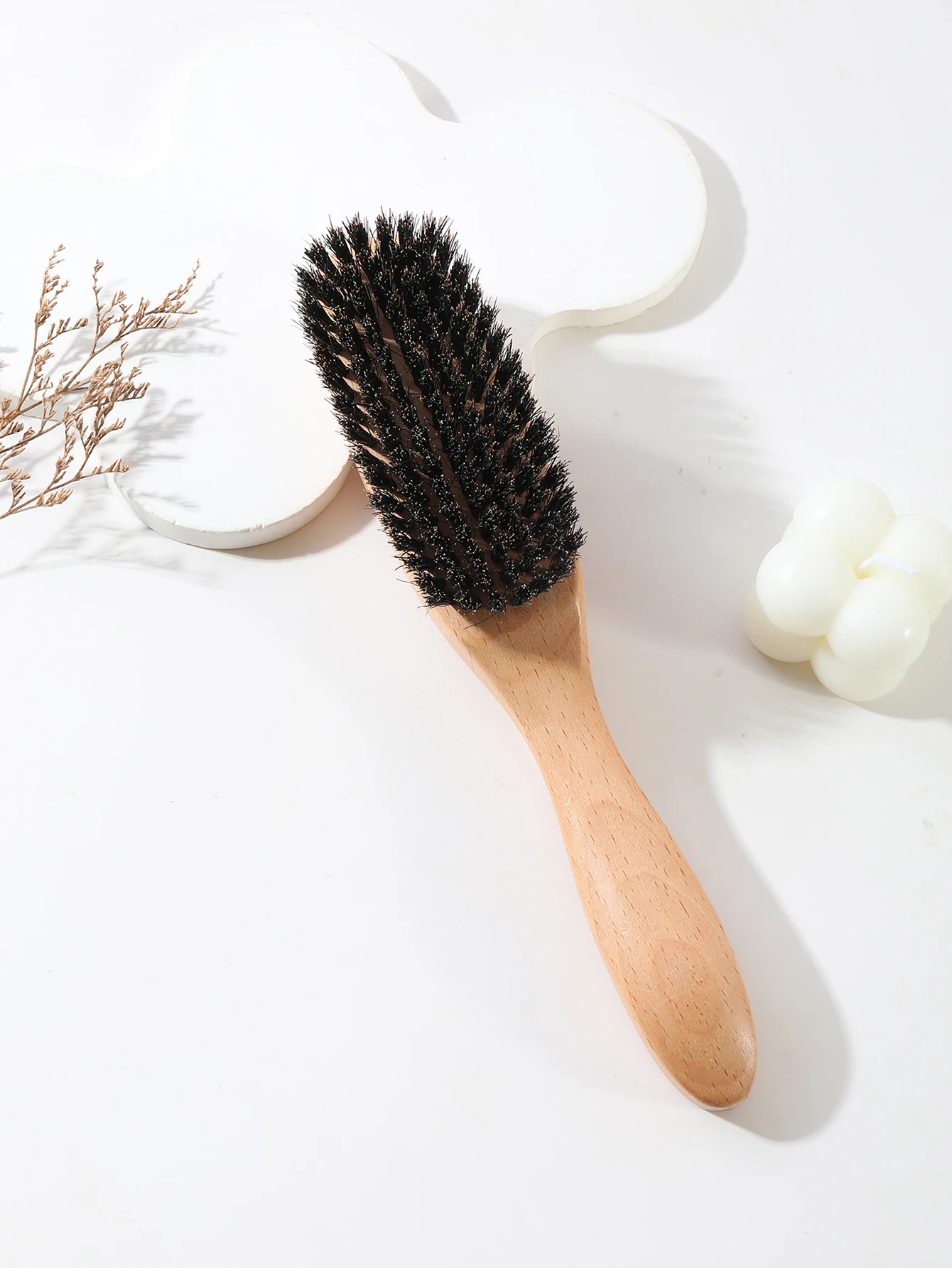 Spazzola per capelli in legno, spazzola in lana di legno ultra morbida e spazzola per capelli con setole, strumenti per la cura e lo styling dei capelli, speciale per parrucche di capelli veri