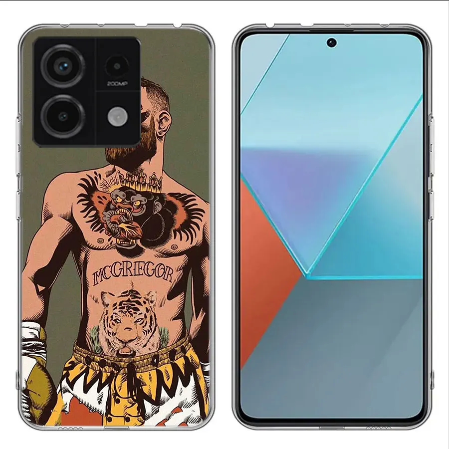 Conor Mcgregor The King Clear Phone Case For Xiaomi Redmi 12 12C 10 10A 10C 9 9A 9C 9T Note 13 12 Pro + 12S TPU 8 8A 7 7A Patter