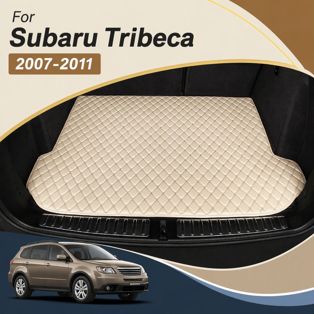 Leather Car Trunk Mat For Subaru Tribeca 2007 2018 2019 2010 2011 Trunk Cargo Liner Storage Carpet Car Interior Accessories