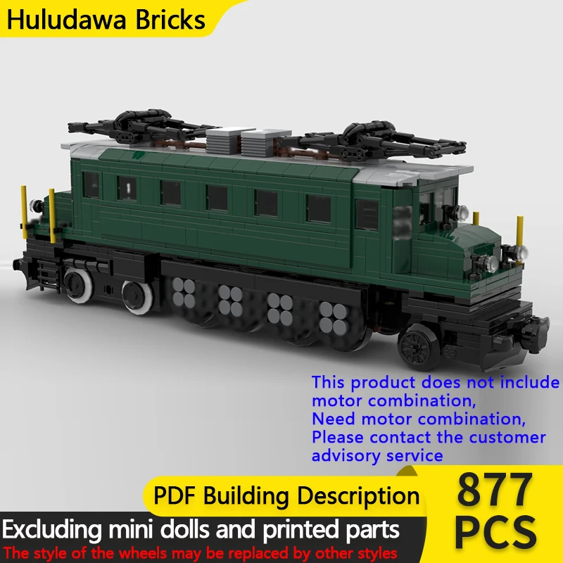 

City Car Model MOC Building Bricks Ae4/7 Electric Locomotive Modular Technology Gifts Holiday Assemble Children Toys Suit