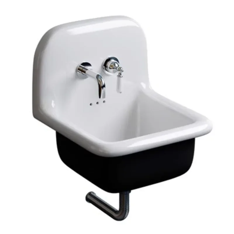 Personality Retro Wall Hanging Washbasin Embedded Faucet One Small Bathroom Balcony Washbasin Homestay Hotel