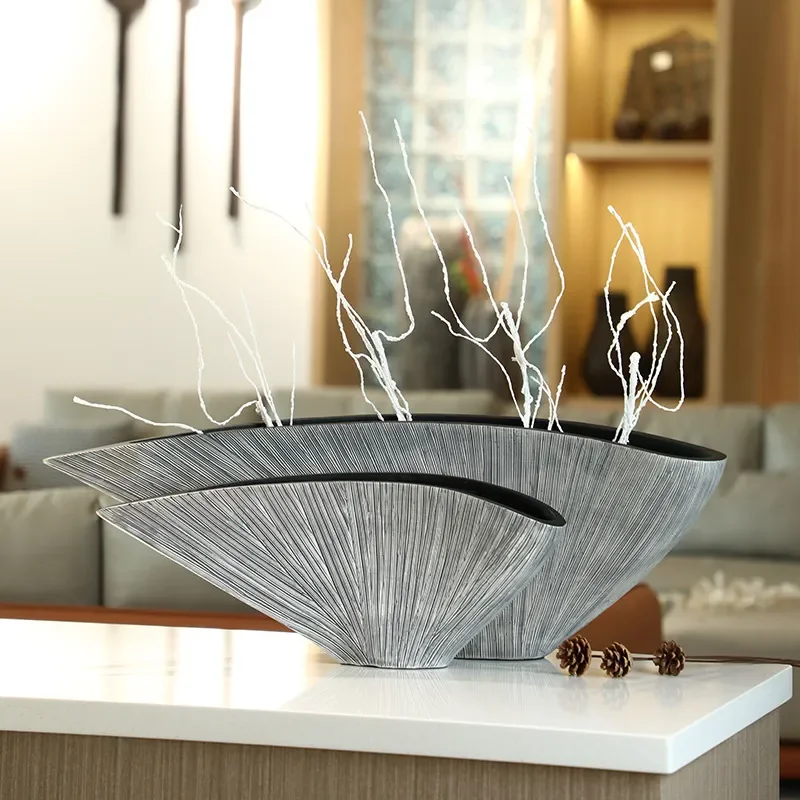 Nordic creative ornament resin vase modern simple home decoration handicrafts flower arrangement wholesale